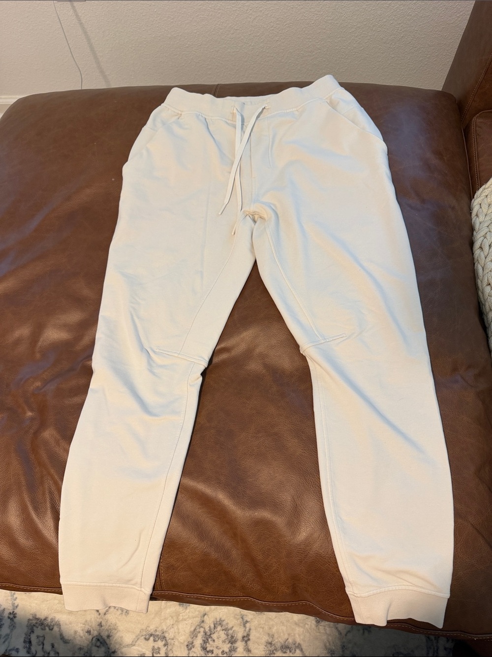 Men's Slim Jogger Sweatpants - Cream